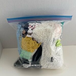 Bundle of Lace Scrap Fabric for Sewing | Multicolor